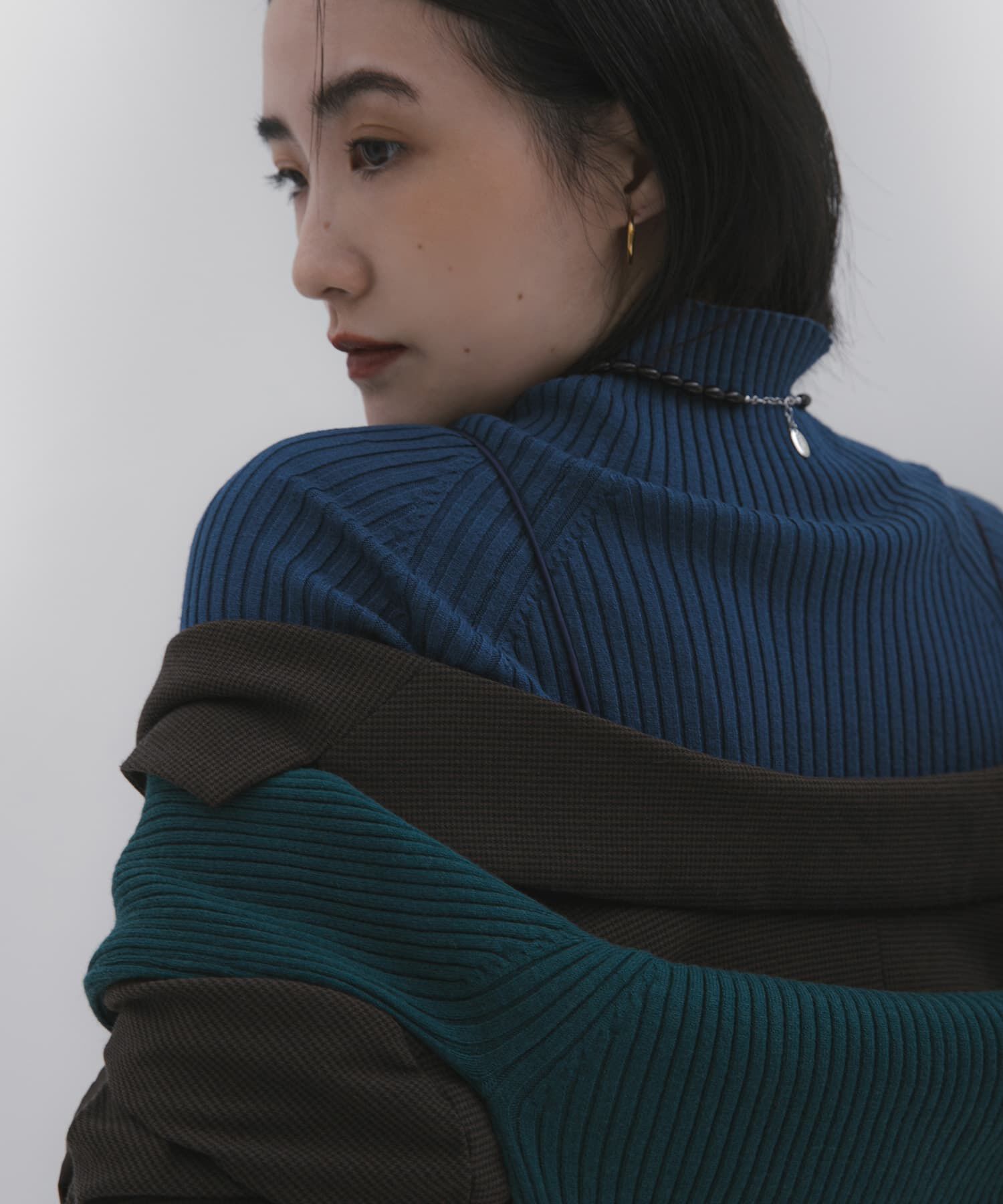 SENSE OF PLACE by URBAN RESEARCH「『一部WEB限定カラー』『毛玉防止』ストレッチリブハイネックセーター」|ニット・セーター|ブルー