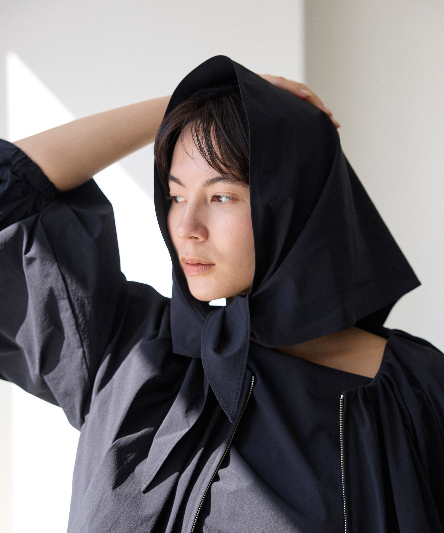 BABYLONE「【多機能素材】撥水スカーフ付きブルゾン」|ブルゾン・スタジャン|
