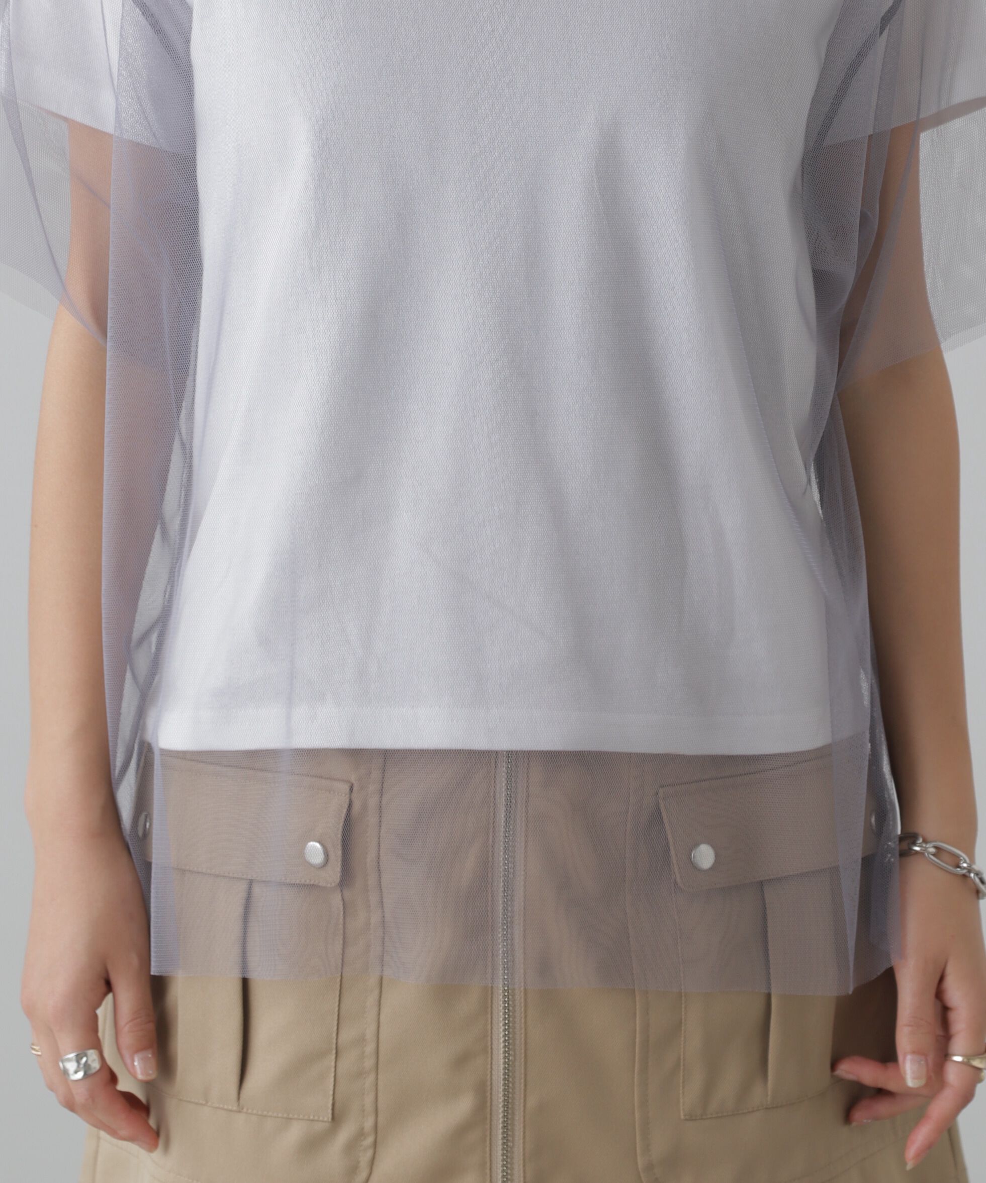  「チュール&times;ロゴTシャツ」|Tシャツ・カットソー|