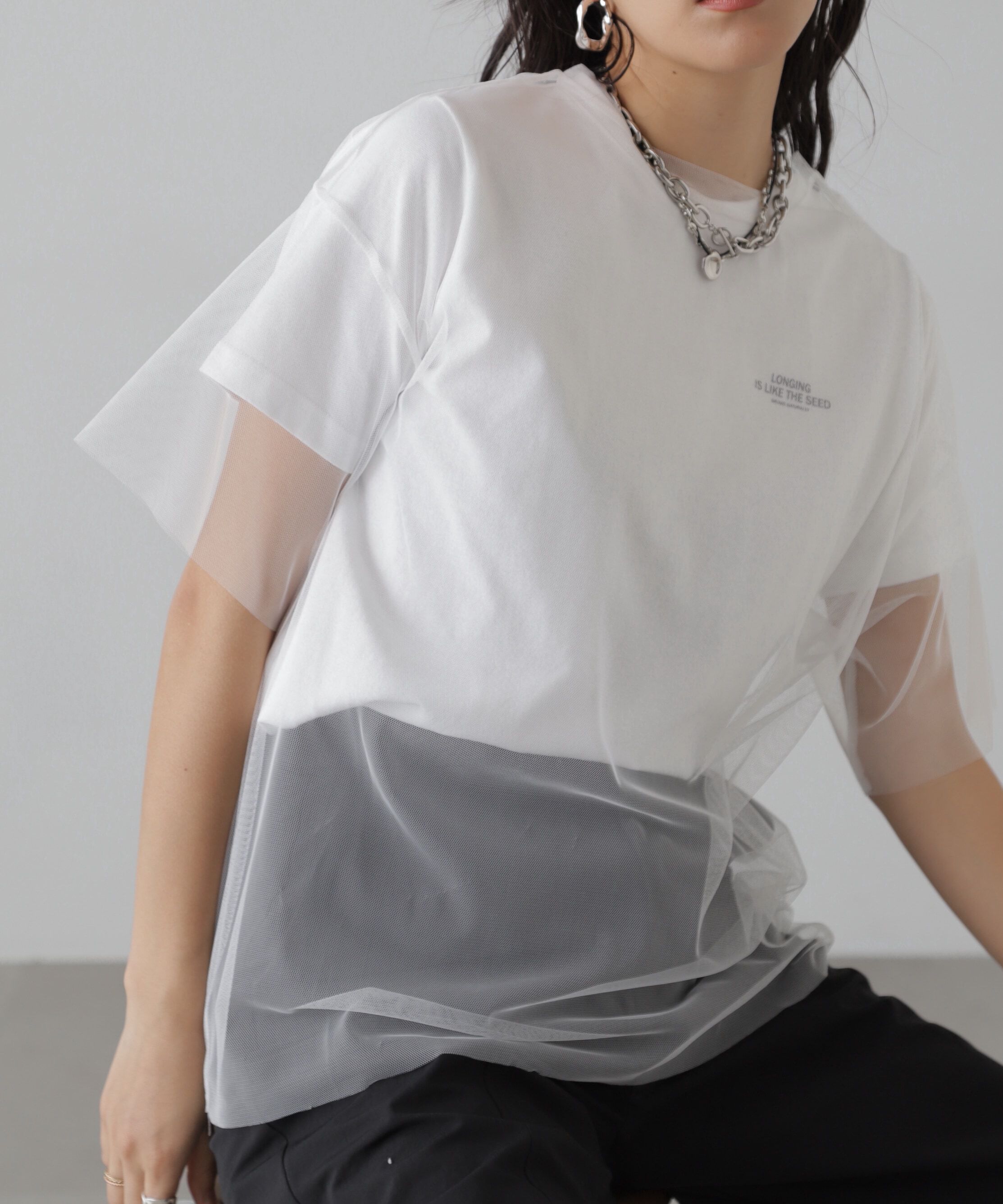  「チュール&times;ロゴTシャツ」|Tシャツ・カットソー|オフ&times;オフ