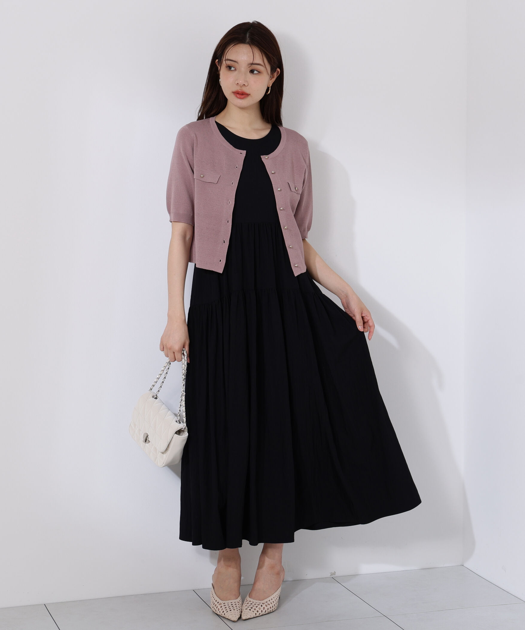 PROPORTION BODY DRESSING「ショート半袖カーディガン」|カーディガン|