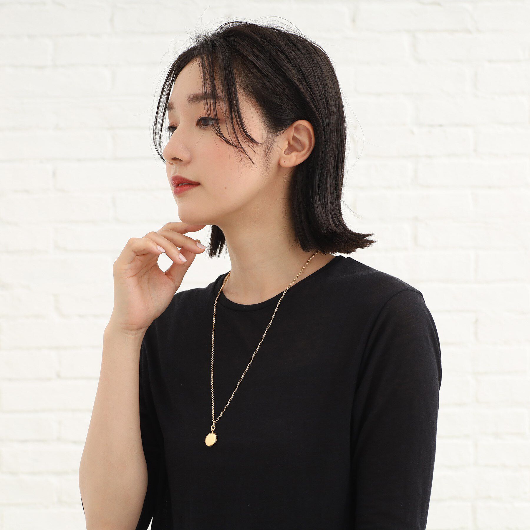 COCOSHNIK ONKITSCH「シルバー ロケットネックレス サークル GP」|ネックレス|