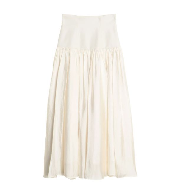 ELENDEEK「SHEER BLOCK FLARED SK」|スカート|