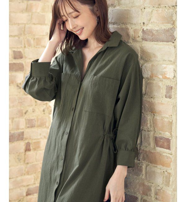 ikka「スキッパーシャツワンピース」|その他|