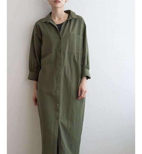 ikka「スキッパーシャツワンピース」|その他|