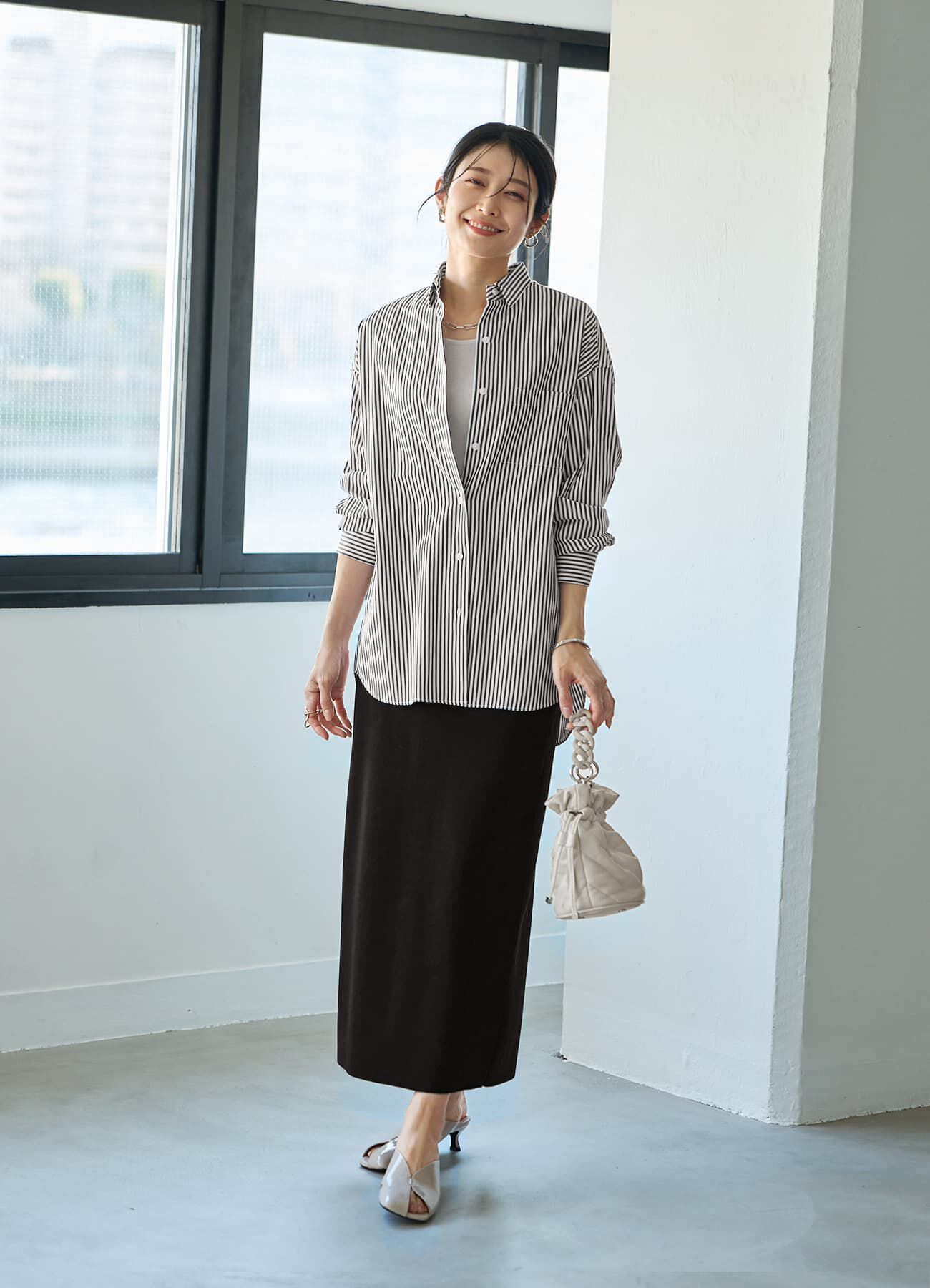 STYLE DELI「ベーシックストライプ柄シャツB」|シャツ・ブラウス|