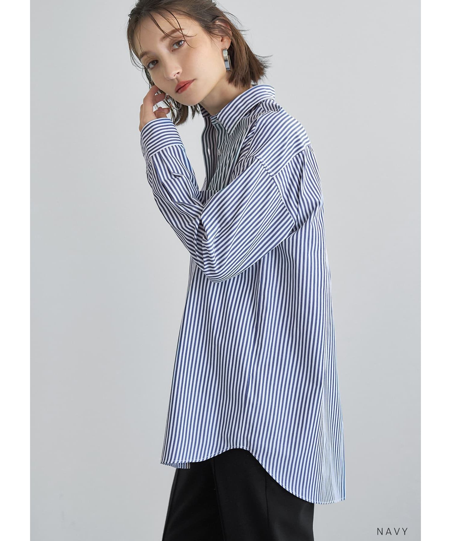 STYLE DELI「ベーシックストライプ柄シャツB」|シャツ・ブラウス|
