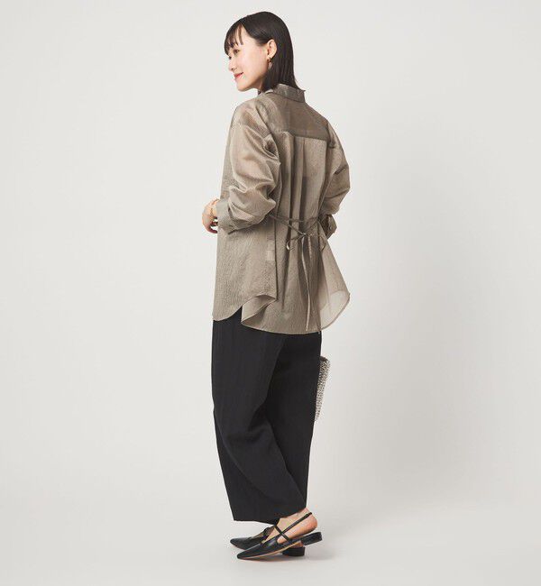 UNITED ARROWS green label relaxing「シアー ストライプ シャツ」|シャツ・ブラウス|