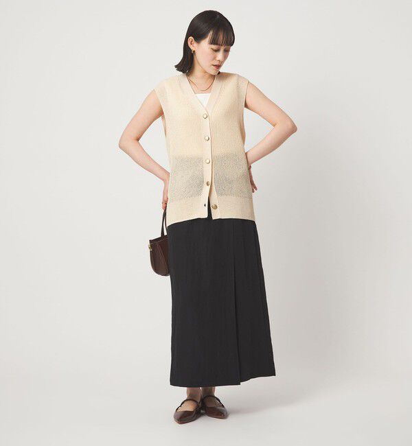 UNITED ARROWS green label relaxing「ペーパー ニット ジレ ウォッシャブル」|ベスト・ジレ|