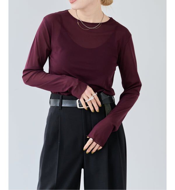 OUTDOOR PRODUCTS Usual Things「ストレッチシアーロンTEE」|Tシャツ・カットソー|ボルドー