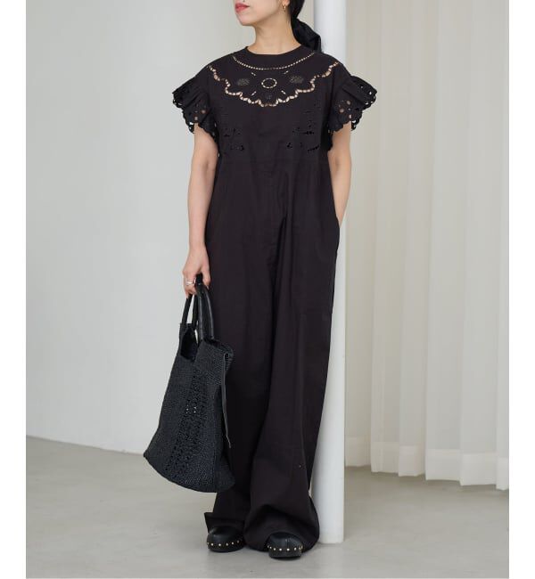 IENA LA BOUCLE「IENA LA BOUCLE カットワークオールインワン」|オールインワン|