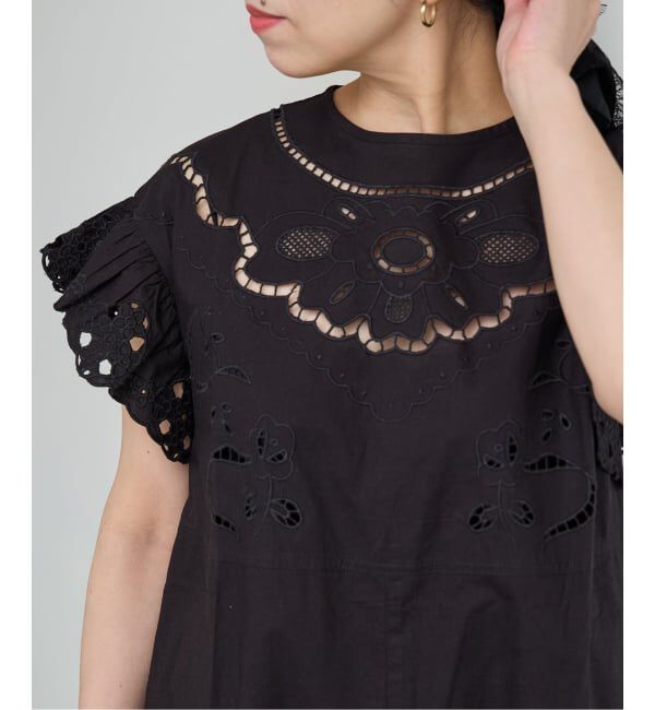IENA LA BOUCLE「IENA LA BOUCLE カットワークオールインワン」|オールインワン|
