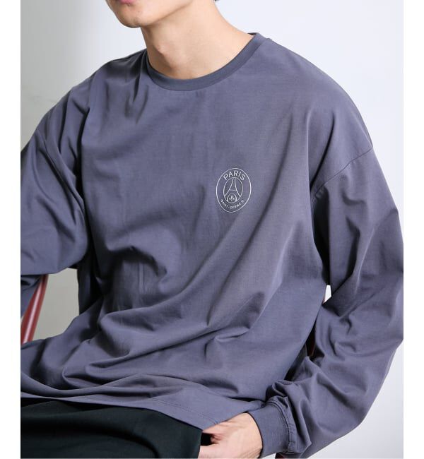 Paris Saint-Germain「【Paris Saint-Germain / パリ・サン＝ジェルマン】 JP STAINLESS EMBLEM LS」|Tシャツ・カットソー|グレーA