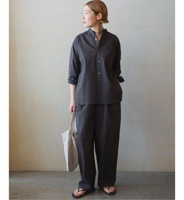 journal standard luxe「サッカー スタンドカラーシャツ」|シャツ・ブラウス|