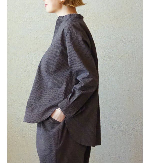 journal standard luxe「サッカー スタンドカラーシャツ」|シャツ・ブラウス|