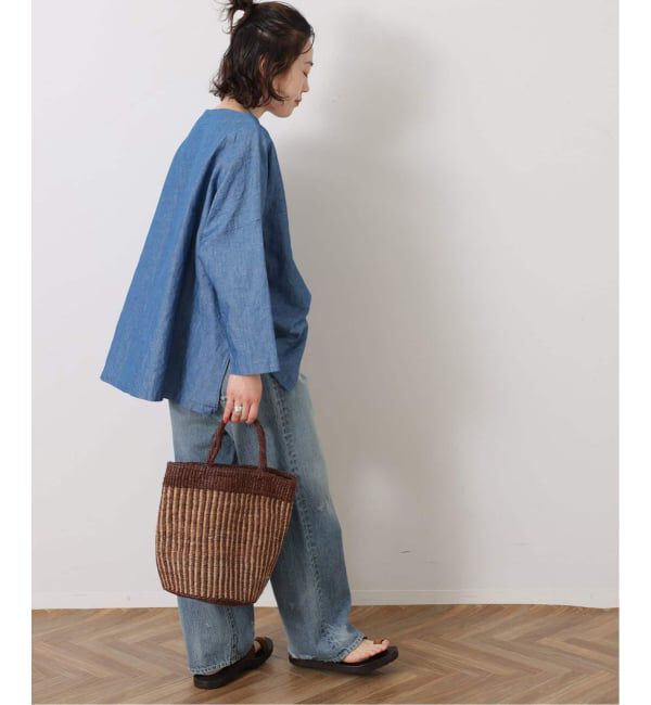 journal standard luxe「CLシャンブレー ボートネックブラウス」|シャツ・ブラウス|