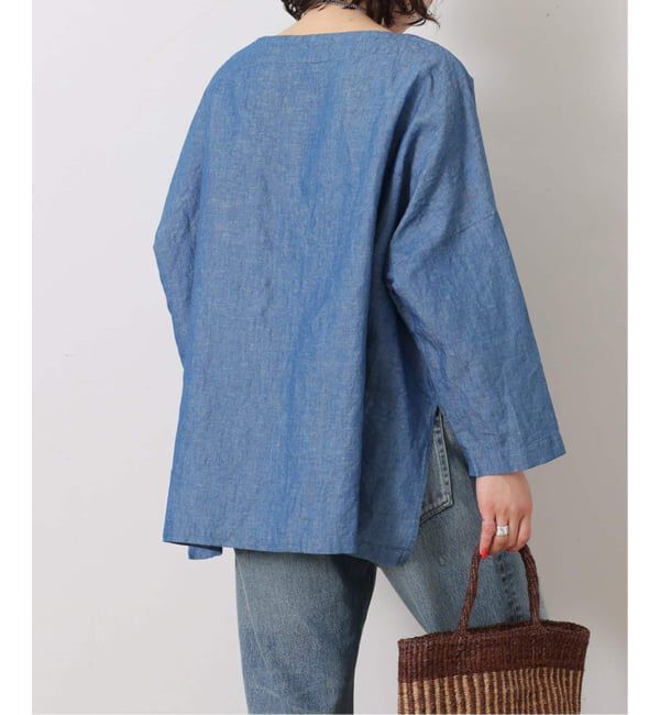 journal standard luxe「CLシャンブレー ボートネックブラウス」|シャツ・ブラウス|