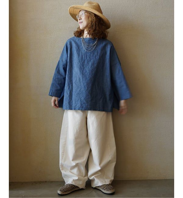journal standard luxe「CLシャンブレー ボートネックブラウス」|シャツ・ブラウス|