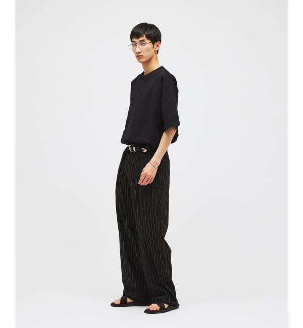JOURNAL STANDARD「シルケット 2ボタン ヘンリネック Tシャツ」|Tシャツ・カットソー|