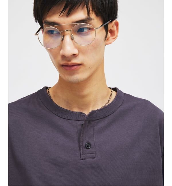 JOURNAL STANDARD「シルケット 2ボタン ヘンリネック Tシャツ」|Tシャツ・カットソー|