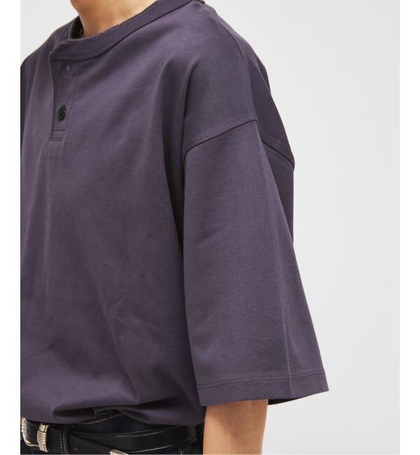 JOURNAL STANDARD「シルケット 2ボタン ヘンリネック Tシャツ」|Tシャツ・カットソー|