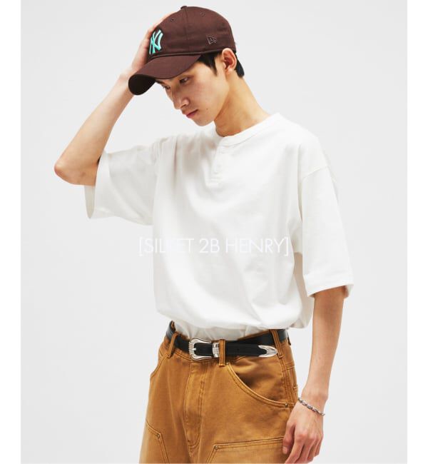 JOURNAL STANDARD「シルケット 2ボタン ヘンリネック Tシャツ」|Tシャツ・カットソー|ホワイト