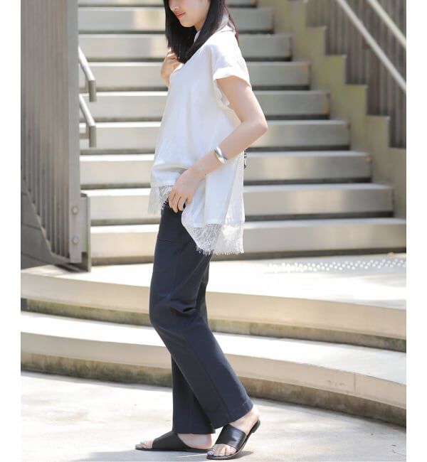 JOURNAL STANDARD relume「《WEB限定予約》バンドカラーレース付きブラウス」|シャツ・ブラウス|