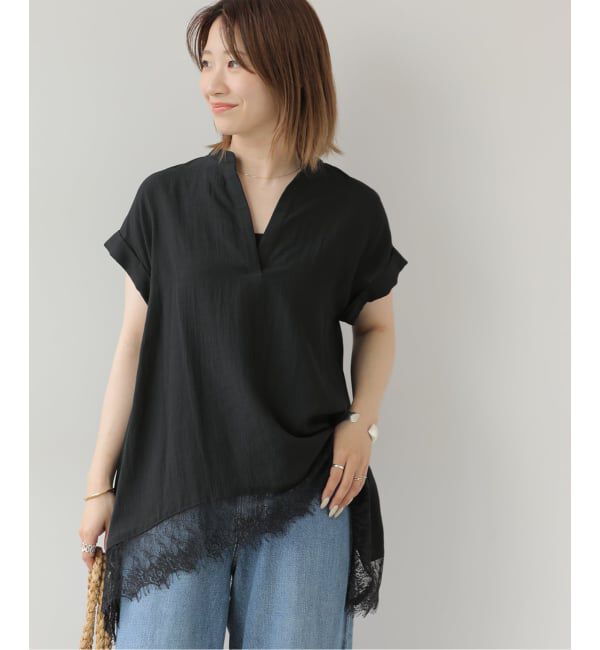 JOURNAL STANDARD relume「《WEB限定予約》バンドカラーレース付きブラウス」|シャツ・ブラウス|