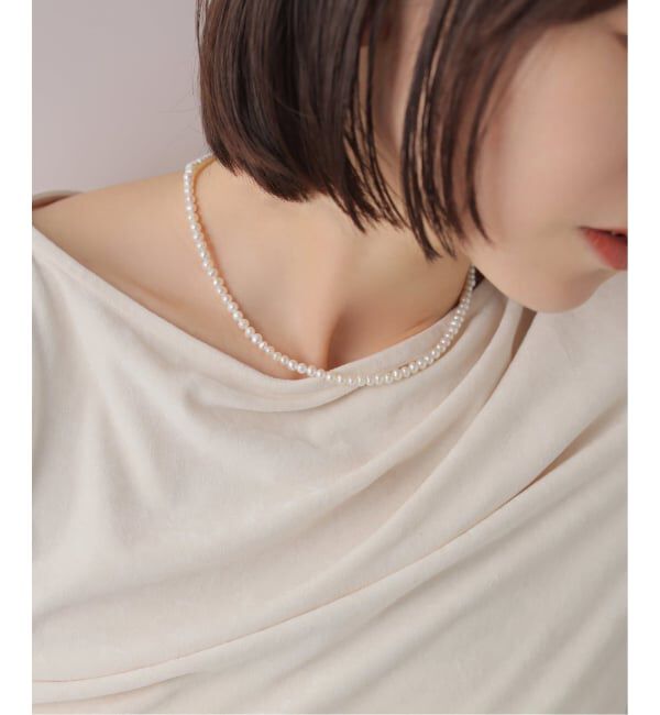 Lilas by Spick&Span「ポテトパール38cmネックレス SV」|ネックレス|