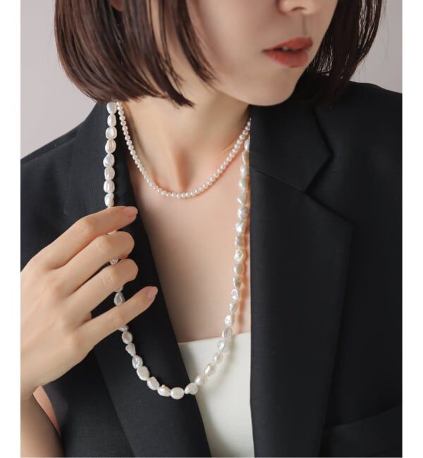 Lilas by Spick&Span「ポテトパール38cmネックレス SV」|ネックレス|
