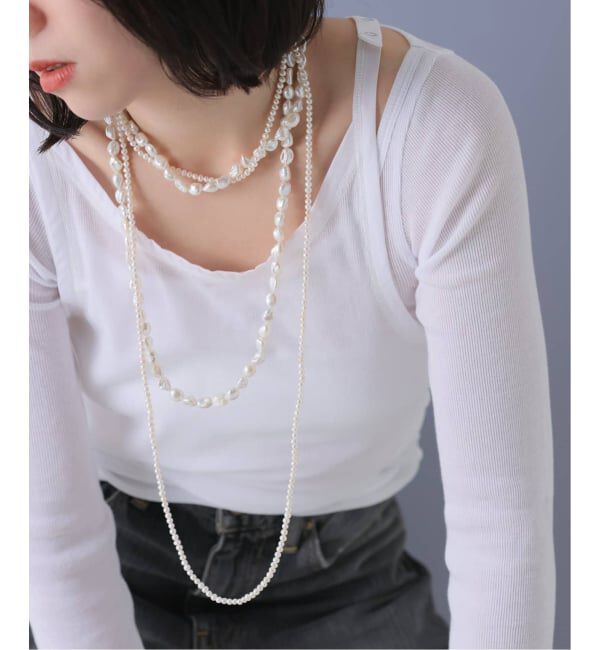 Lilas by Spick&Span「ポテトパール38cmネックレス SV」|ネックレス|
