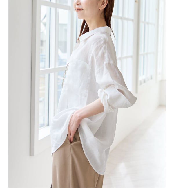 U by SPICK&SPAN「ラミーカラーシャツ」|シャツ・ブラウス|