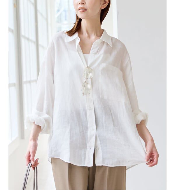 U by SPICK&SPAN「ラミーカラーシャツ」|シャツ・ブラウス|