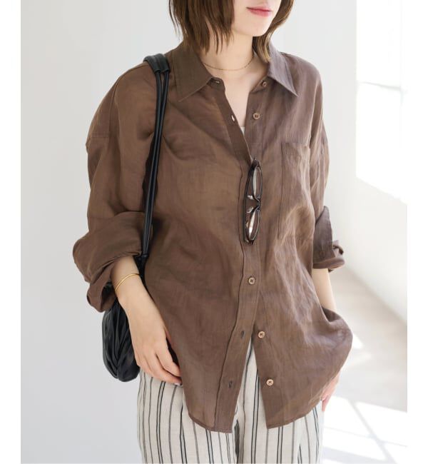 U by SPICK&SPAN「ラミーカラーシャツ」|シャツ・ブラウス|