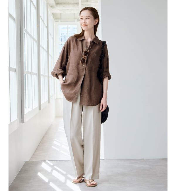 U by SPICK&SPAN「ラミーカラーシャツ」|シャツ・ブラウス|