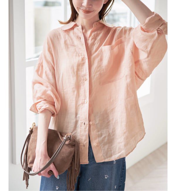 U by SPICK&SPAN「ラミーカラーシャツ」|シャツ・ブラウス|