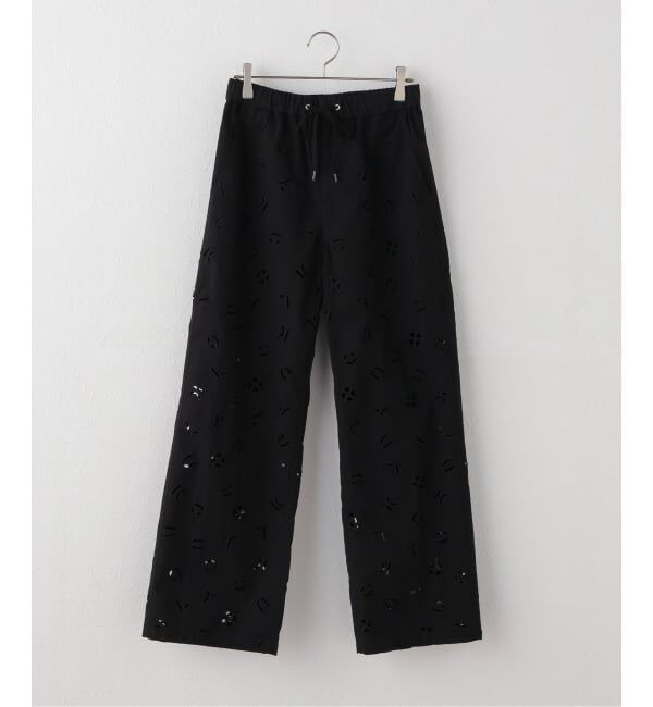 Spick and Span「WHITE FIELD / ホワイトフィールド 別注カットワークパンツ」|その他|ブラック