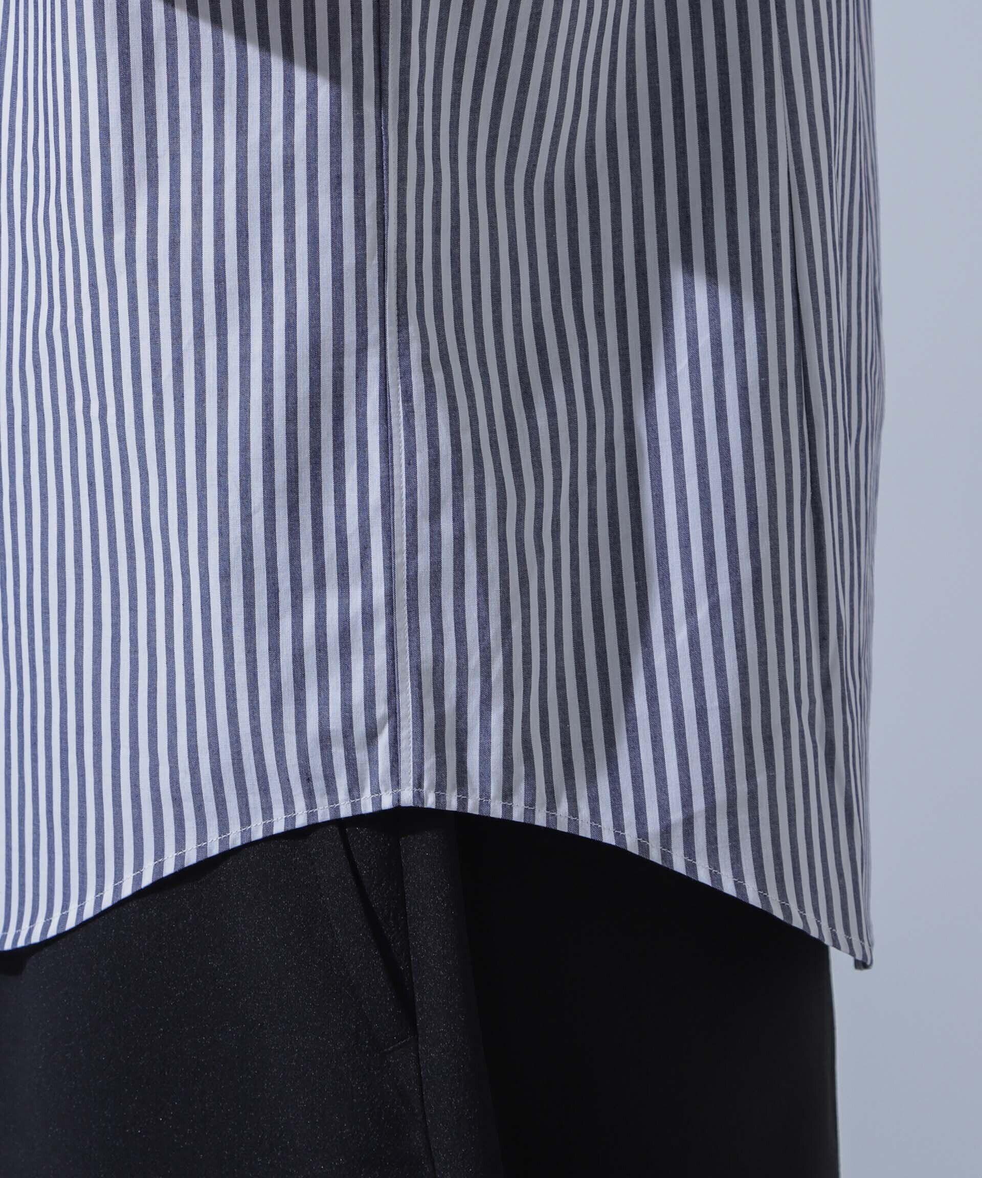 nano･universe「「N SHIRTS」AntiSoaked(R)汗染み防止ホリゾンタルカラーシャツ半袖」|シャツ・ブラウス|