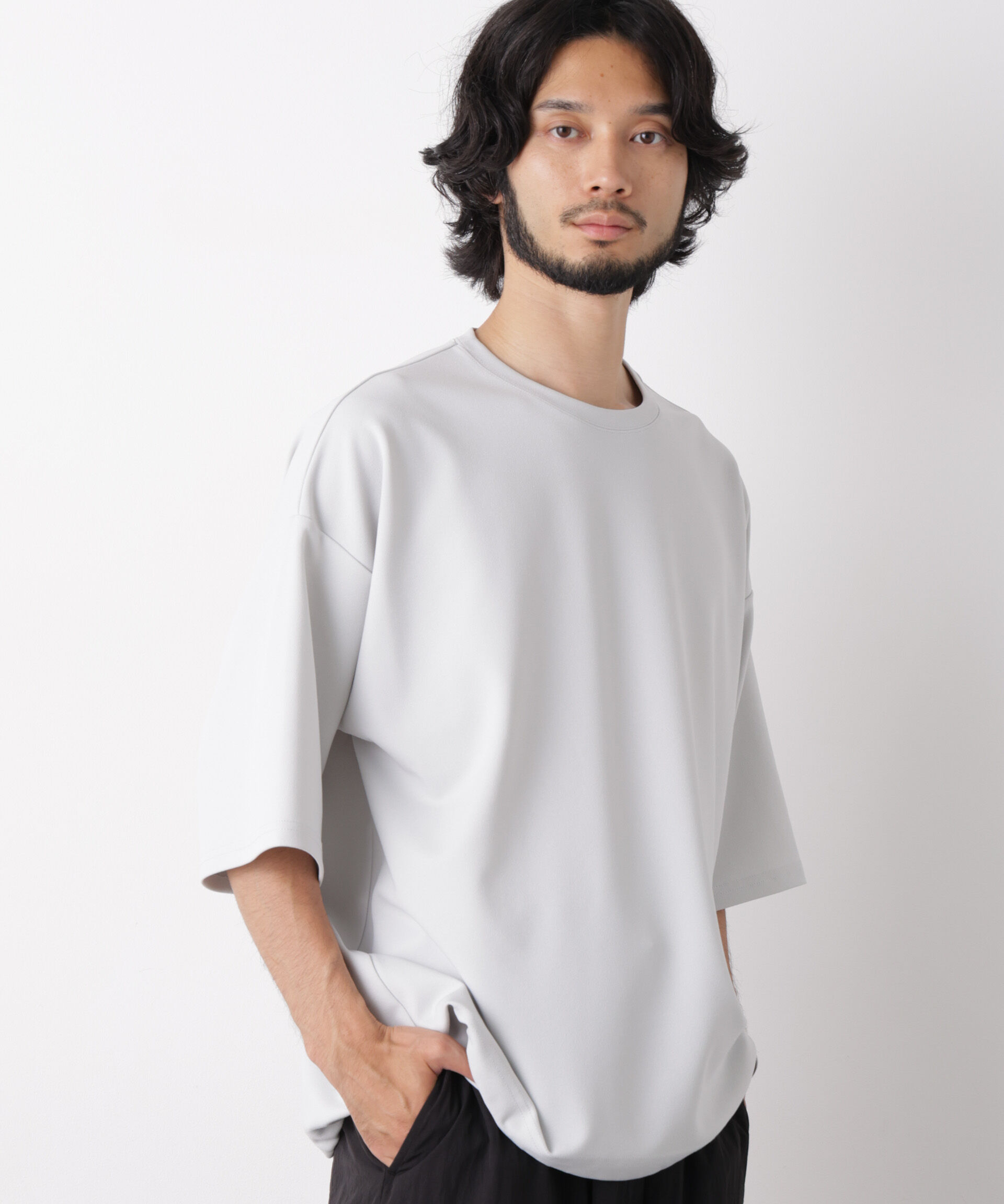 nano･universe「オーバーサイズ ブークレビッグTシャツ 半袖」|Tシャツ・カットソー|