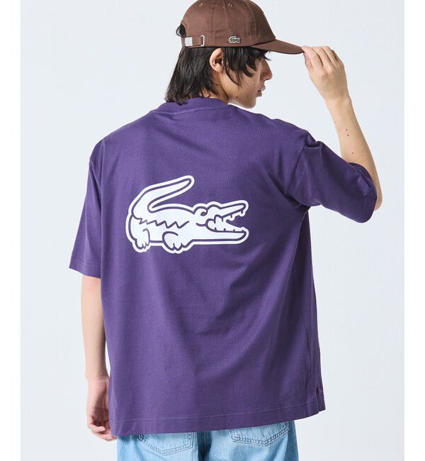 LACOSTE「【オンライン限定】LACOSTE オーバーサイズ バック プリント Tシャツ」|Tシャツ・カットソー|パープル