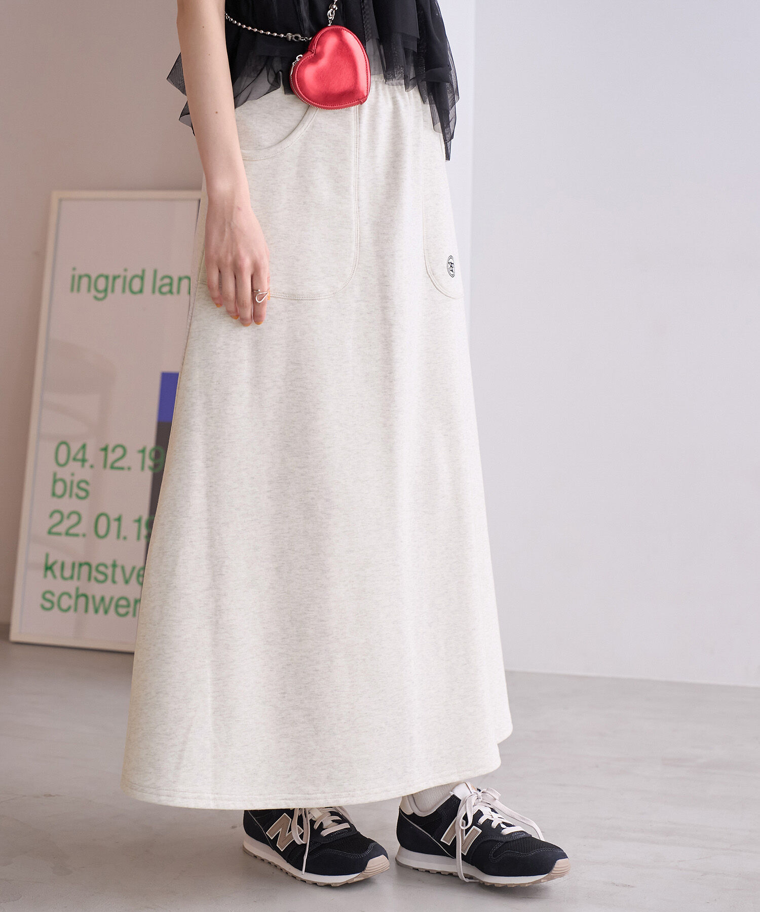 ROPE' PICNIC R「セットアップ対応/ミニ裏毛ワンポイント刺繍入りスカート」|スカート|