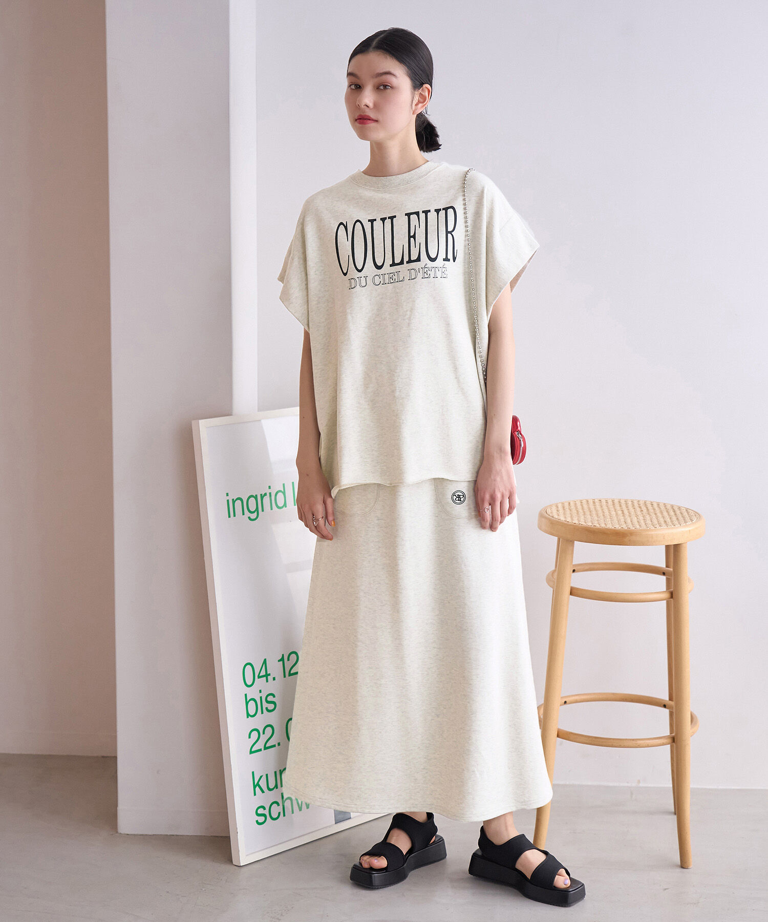 ROPE' PICNIC R「セットアップ対応/ミニ裏毛ワンポイント刺繍入りスカート」|スカート|