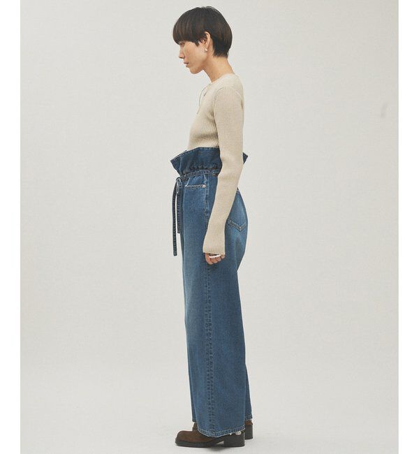  「フリルデニムパンツ」|デニム|