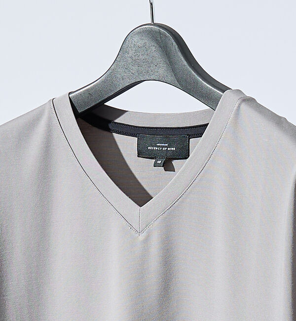 ABAHOUSE「【定番】ドレスポンチ Vネック 半袖Tシャツ / ストレッチ 冷涼感」|Tシャツ・カットソー|