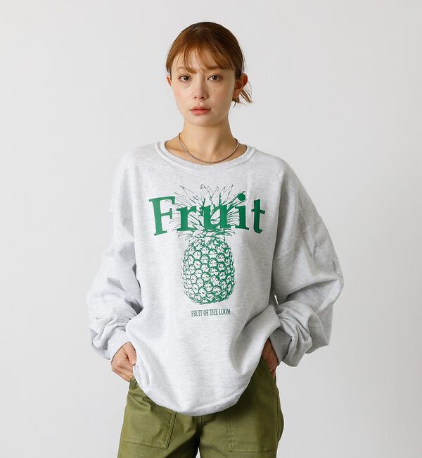 ABAHOUSE「【FRUIT OF THE LOOM】PRINT SWEAT3/ユニセックス【W」|パーカー|ホワイト