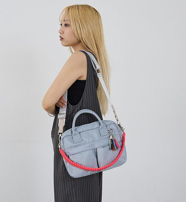 NOMINE「【cheek】w pocket 3way boston カラーコードハンドル 3」|ボストンバッグ|