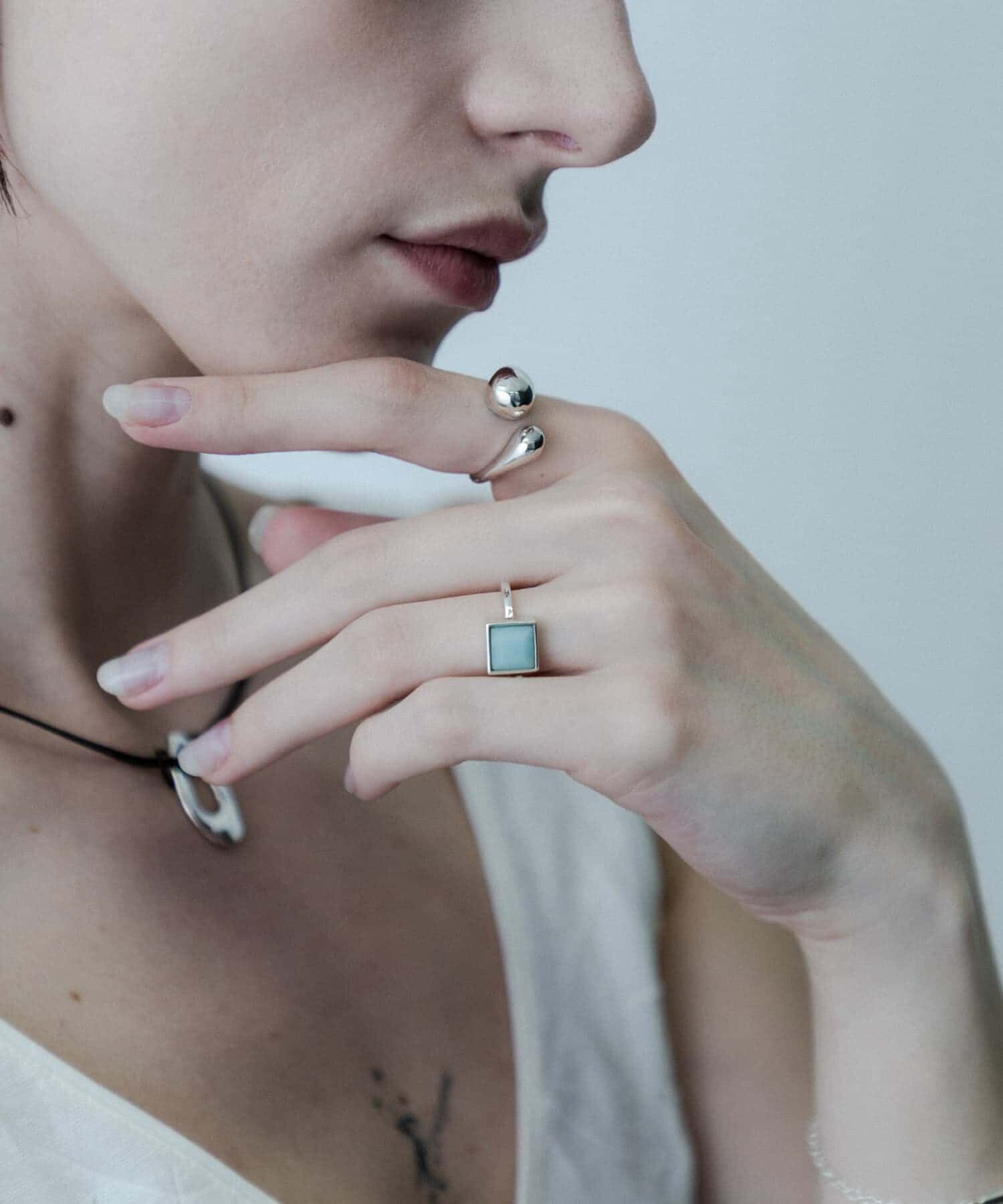 SMELLY「SMELLY so&rsquo;　square amazonite ring」|リング|