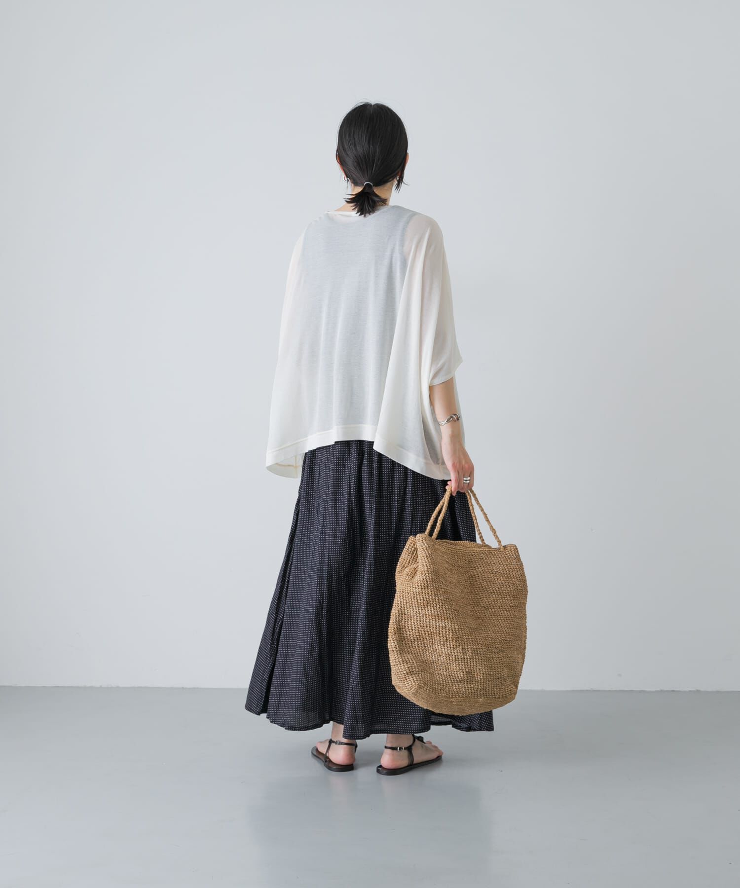 かぐれ「コットンシアーワイドカットソー」|Tシャツ・カットソー|