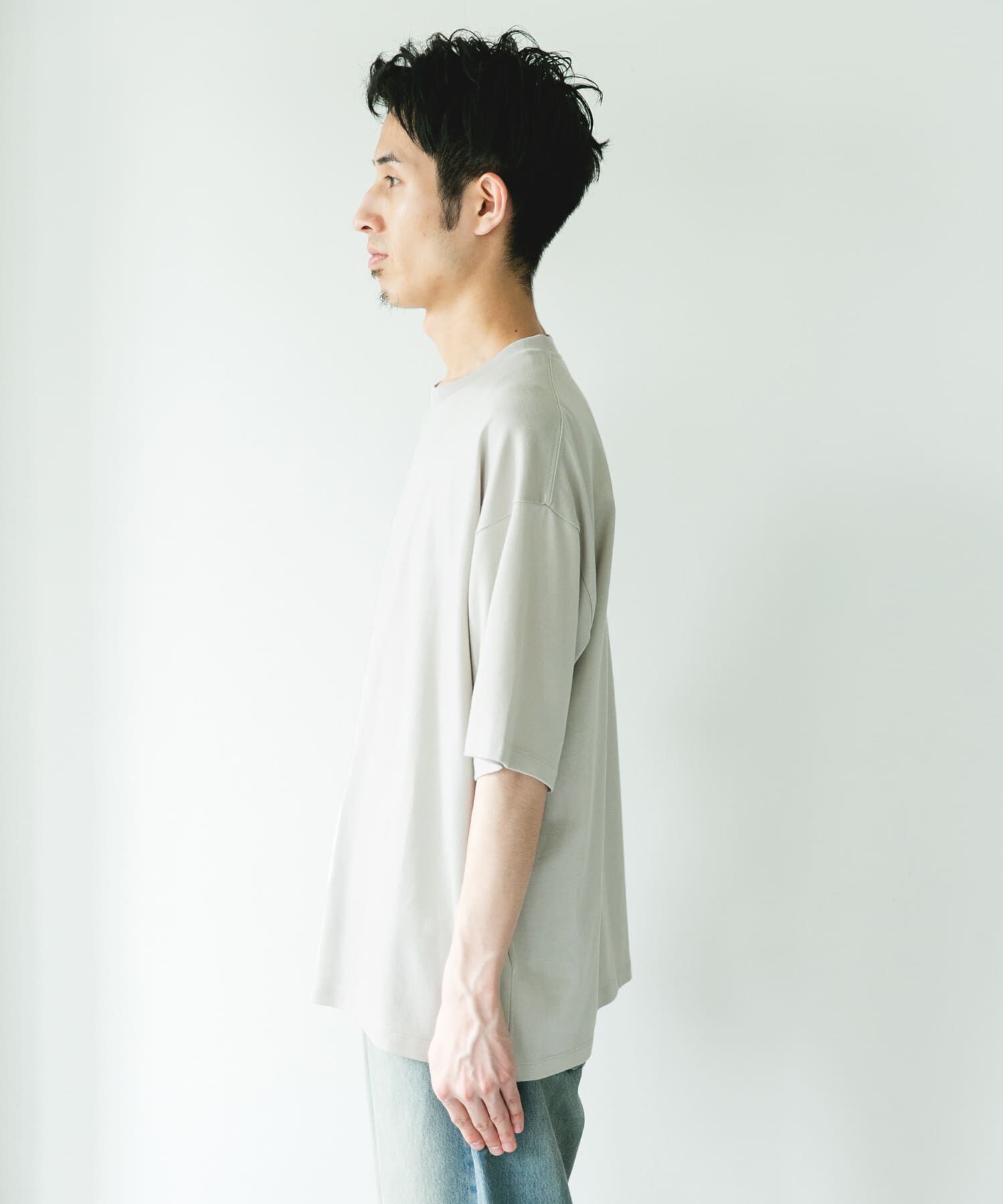 URBAN RESEARCH DOORS「コットンレーヨンクルーネック ショートスリーブ Tシャツ」|Tシャツ・カットソー|