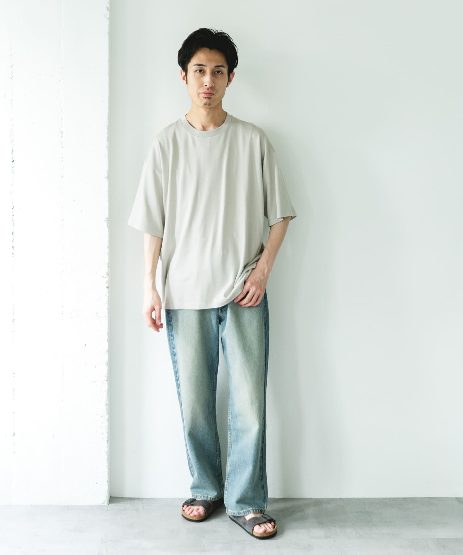 URBAN RESEARCH DOORS「コットンレーヨンクルーネック ショートスリーブ Tシャツ」|Tシャツ・カットソー|